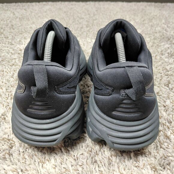 Hoka One One Bondi 8 Running Shoes Mens Size 11 D Triple Black Athletic Sneakers - Picture 4 of 8